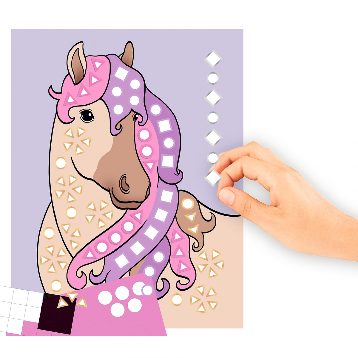 Set Autocollants Chevaux Miss Melody - Tampon + 160 Stickers | Décos Créatives