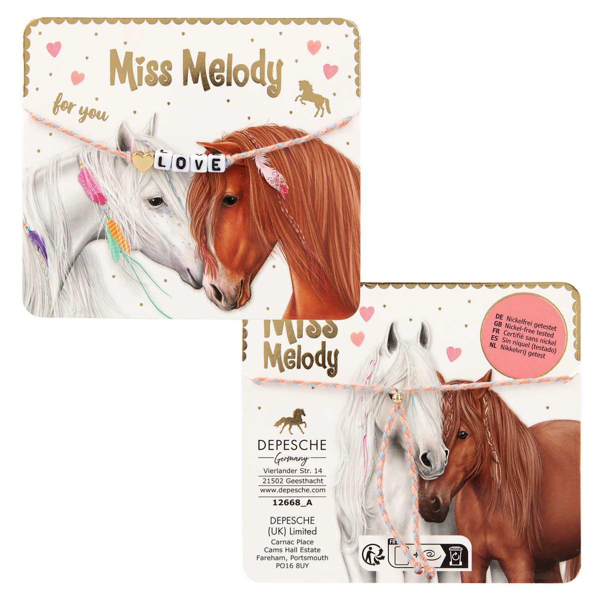 Parure De Bijoux D'Humeur Miss Melody - Satin Et Métal Sans Nickel