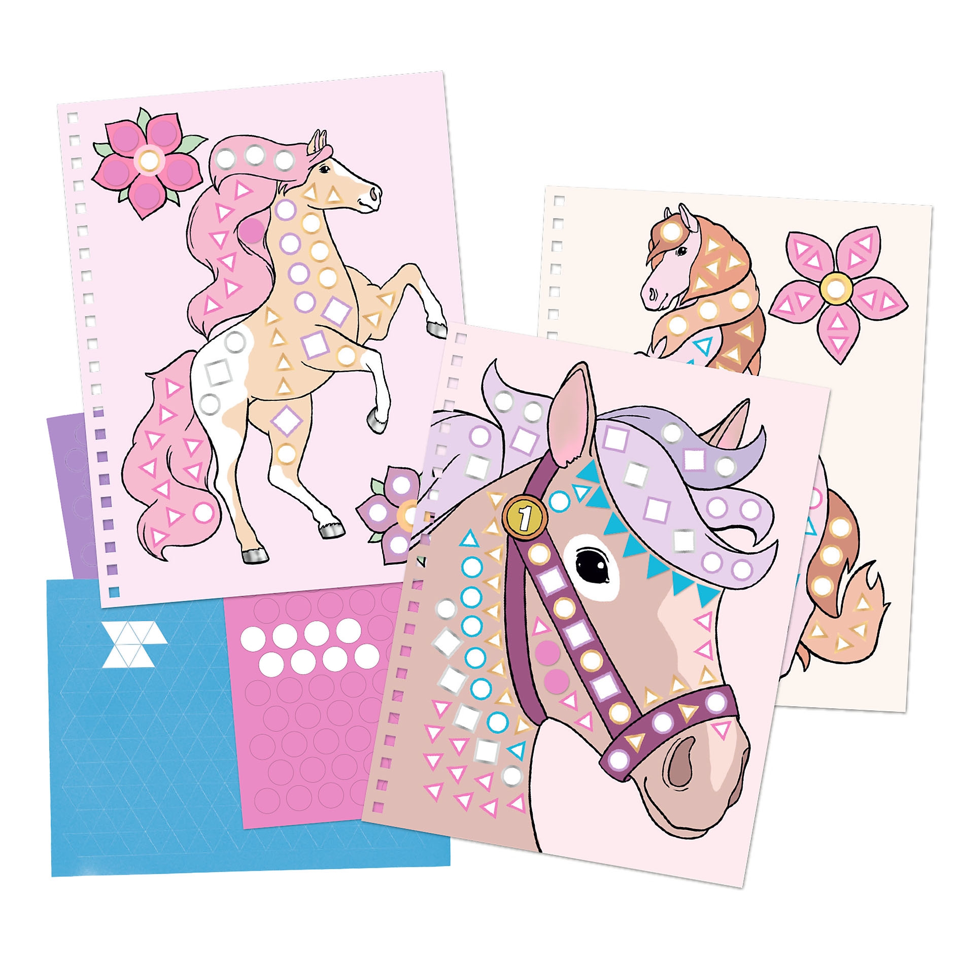 Set Autocollants Chevaux Miss Melody - Tampon + 160 Stickers | Décos Créatives
