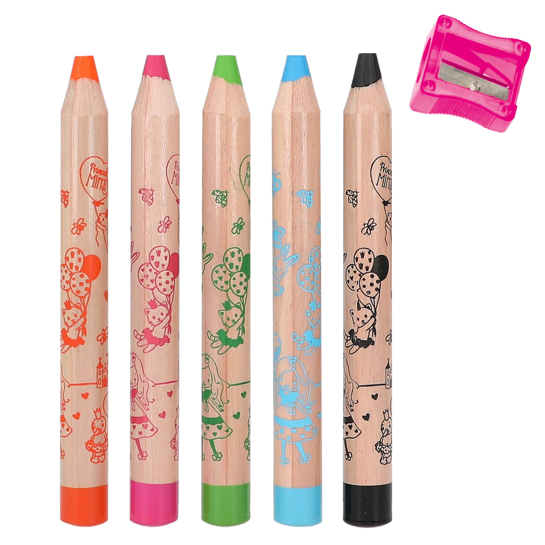 Depesche TOPModel – Set De 10 Lápices De Colores Borrables Con Goma, Tonos Brillantes, Estuche Plástico Práctico