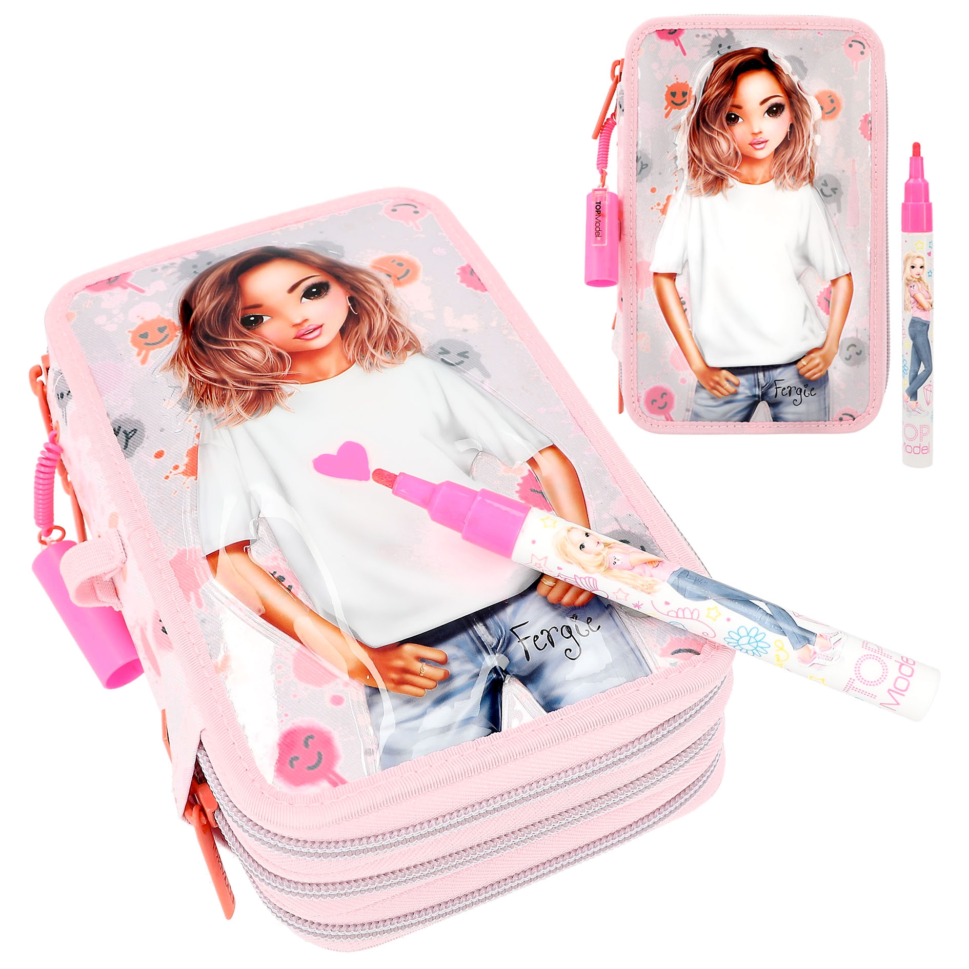 Depesche TOPModel Velo Fleur Portafoglio per bambini rosa/crema, multicolore, borsa a tracolla, multicolore, Borsa a tracolla