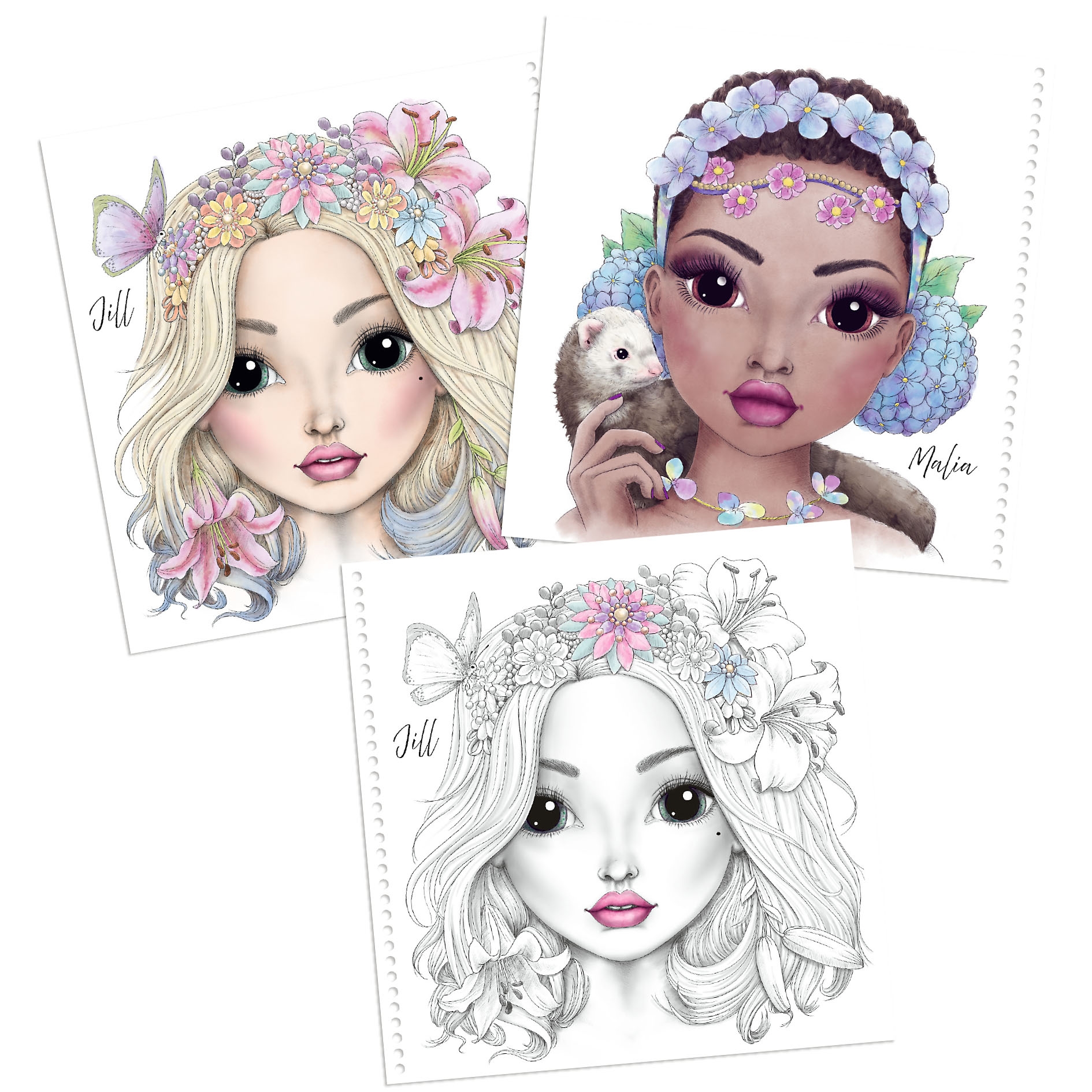 Livre De Coloriage TOPModel Popstar - 60 Pages, Autocollants, Pochoirs - Création De Mode Pour Filles