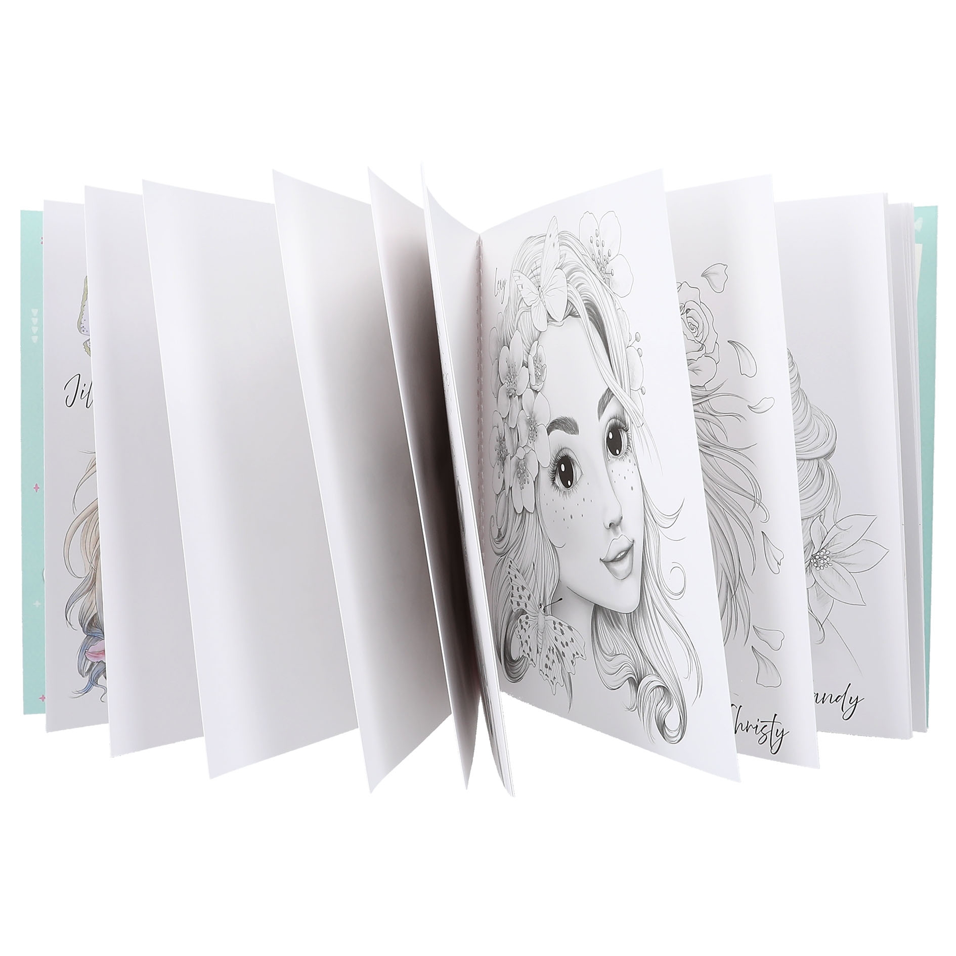 Depesche 13137 TOPModel Beauty Fun-Libro para Colorear con 36 diseñar Motivos de Modelos, Incl