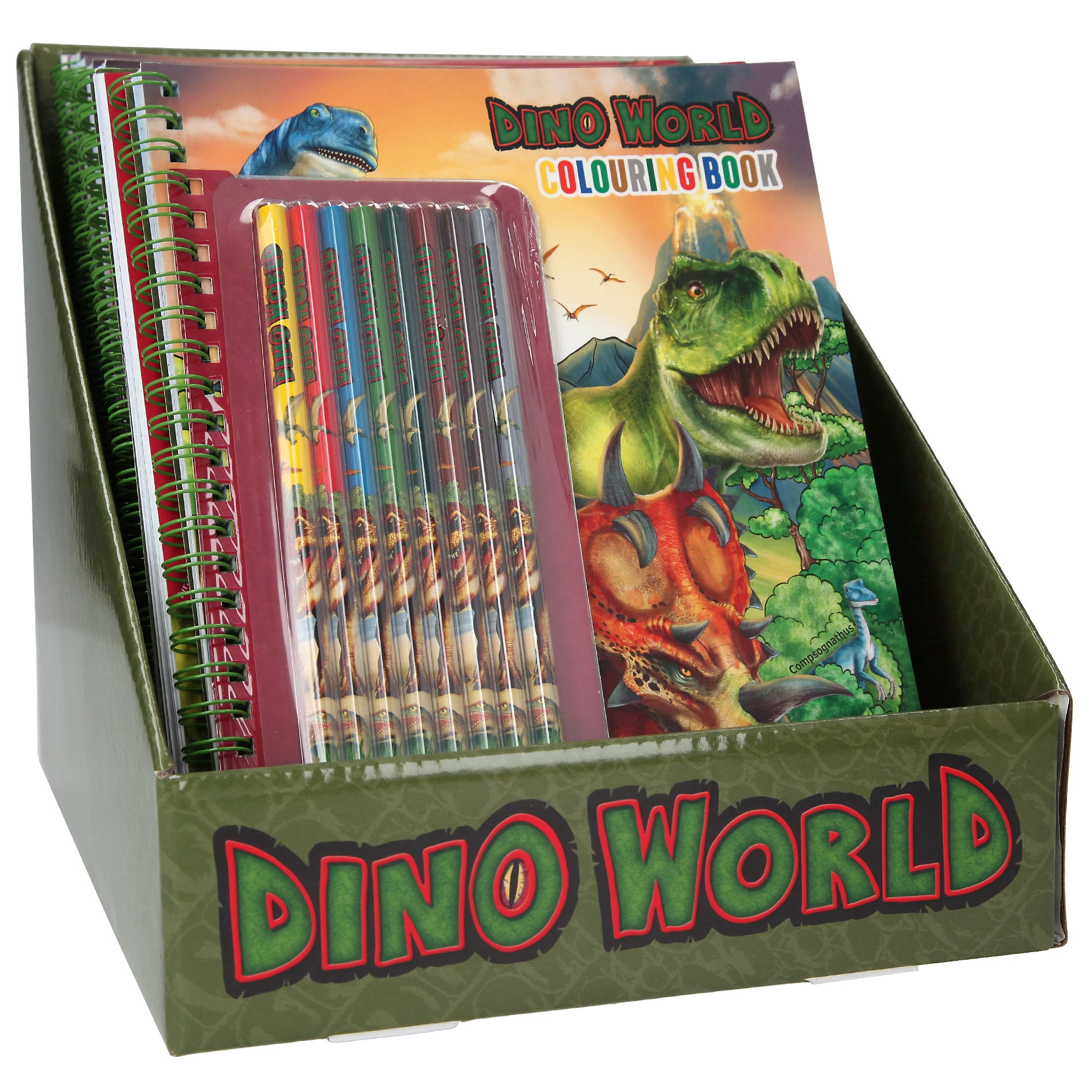 Depesche Dino World Colouring Book With Coloured Pencils