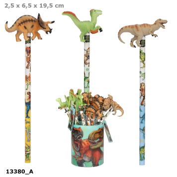 Dino World Bleistift mit Topper