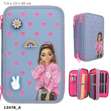 TOPModel 3 Fach Federtasche mit Silikon Pins