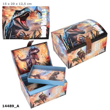 Dino World Schatztruhe mit Code, Sound und Licht