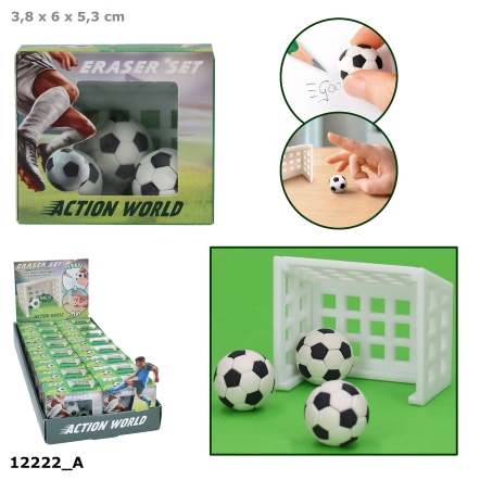 Action World Fussball gomma per cancellare in set
