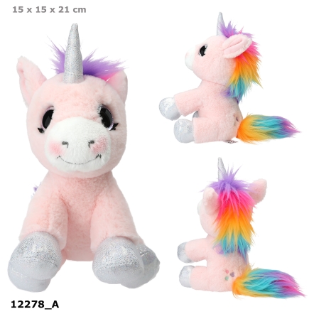 Ylvi knuffel eenhoorn roze 21 cm