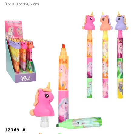 Ylvi Highlighter mit Einhorn Topper