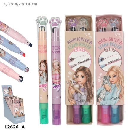 TOPModel Textmarker und Stempelroller