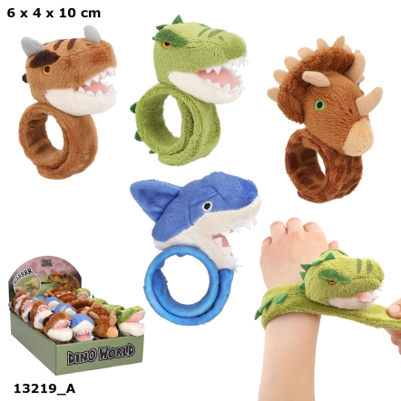 Dino World klaparmband knuffel