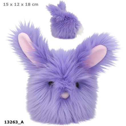 SNUKIS knuffel konijn paars