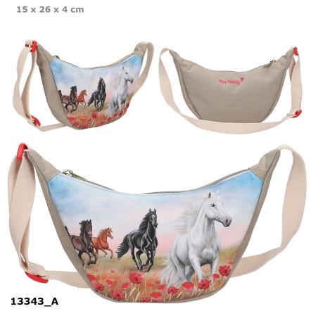 Miss Melody kleine halfronde schoudertas POPPY SAND