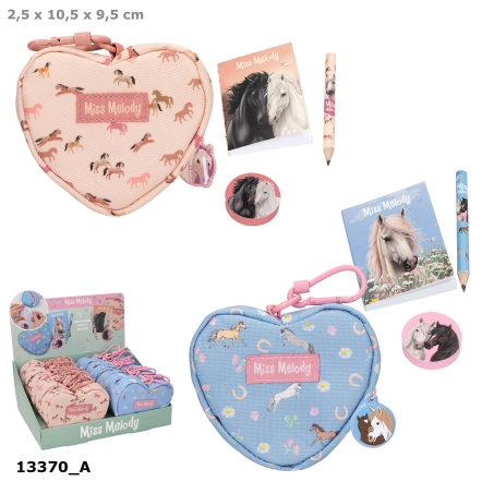 Miss Melody Sac à coeur avec set d'écriture