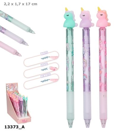 Ylvi Radierbarer Gelstift mit Einhorn-Topper