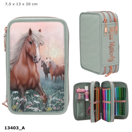 Miss Melody 3 Fach Federtasche ROMANTIC FIELDS