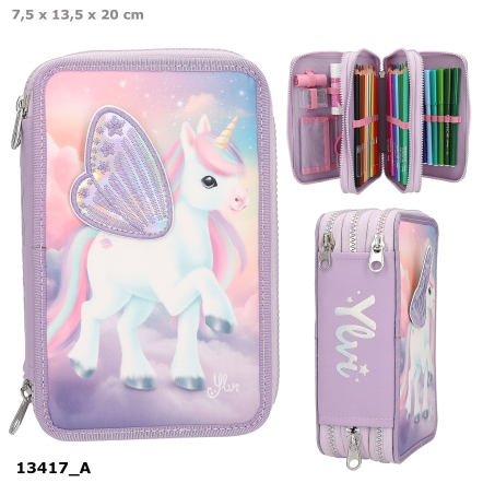 Ylvi 3-vaks etui met geborduurde vleugels