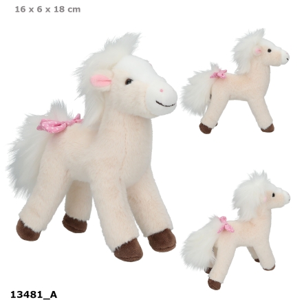 Miss Melody knuffel paard wit 18 cm