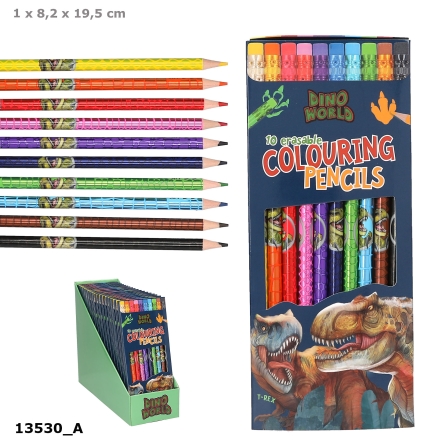 Dino World crayons de couleur effaçables