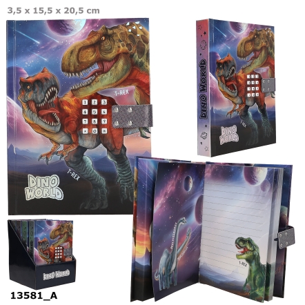 Dino World dagboek met geheime code