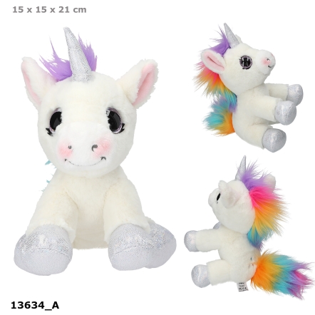 Ylvi knuffel eenhoorn wit 22 cm