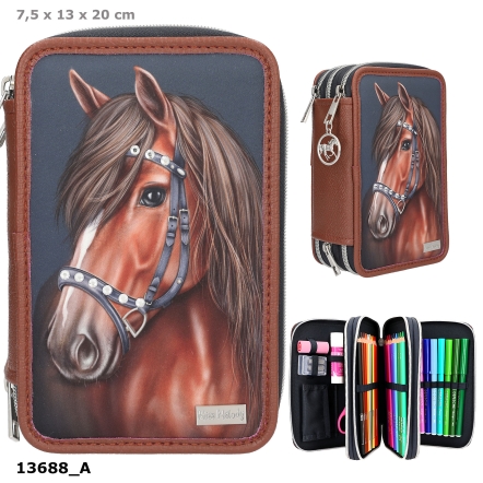 Miss Melody 3 Fach Federtasche LUXURY HORSE