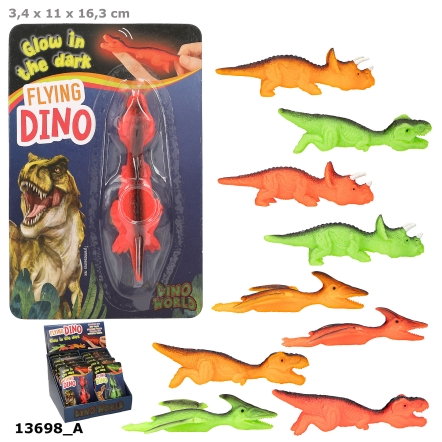 Dino World vliegende glow in the dark dino