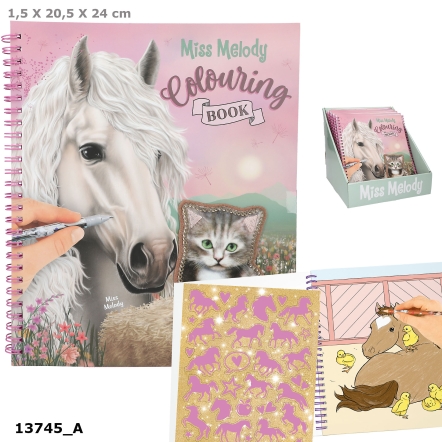 Miss Melody Malbuch mit Pailletten