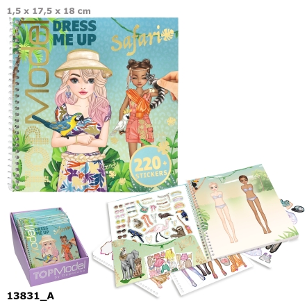 TOPModel Dress Me Up libro di  adesivi Safari