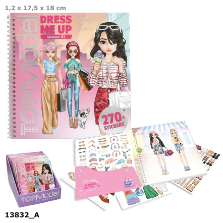 TOPModel Dress Me Up libro di  adesivi Shopping Tour