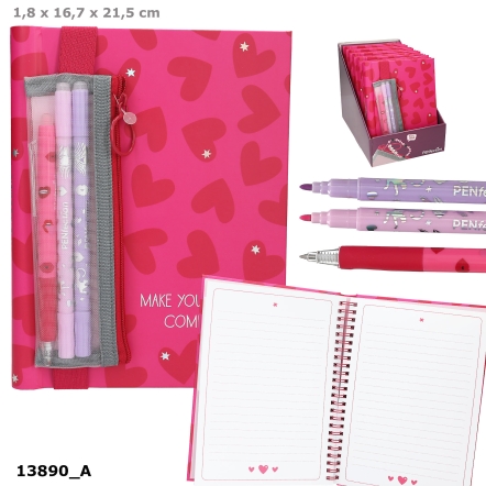 PENfection notitieboek met pennen Hart