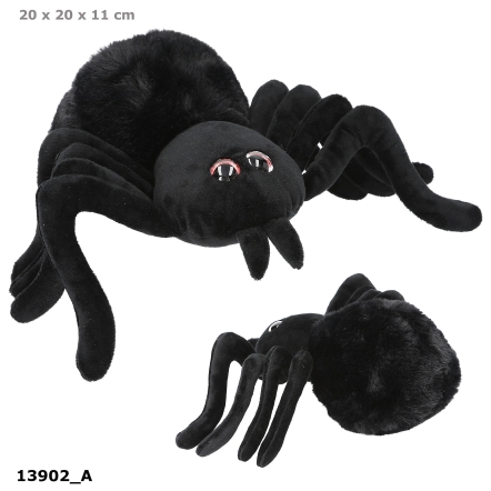 Adventure World Plüsch Spinne  20 cm schwarz