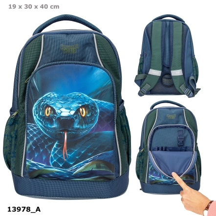 Adventure World Schulrucksack  mit Schlange 