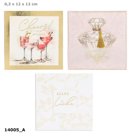 Lovely Diamonds Klappkarten,  quadratisch