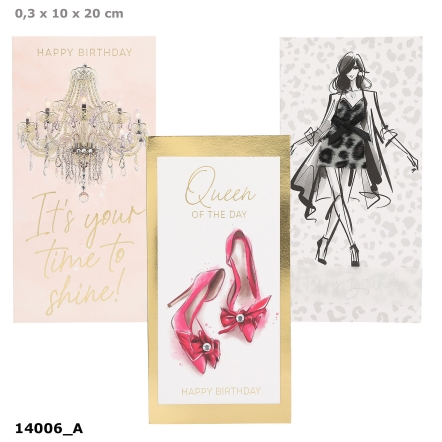 Lovely Diamonds Klappkarten,  lang