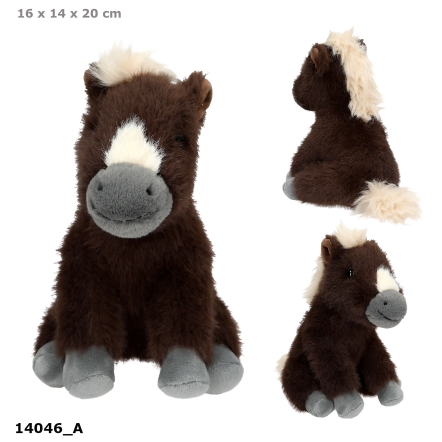 Miss Melody cheval en peluche marron 20 cm