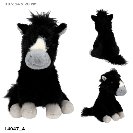 Miss Melody Cheval en peluche noir 20 cm