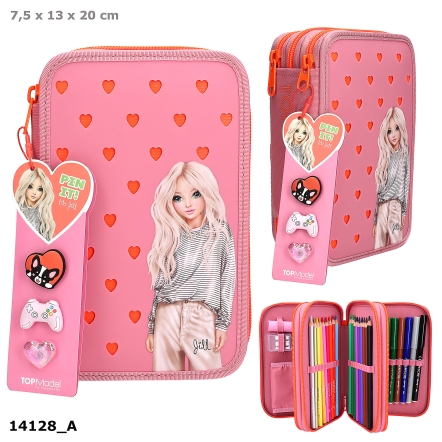 TOPModel 3 Fach Federtasche mit Silikon Pins 2.0