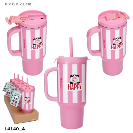 PENfection tazza con cannuccia To Go HAPPY