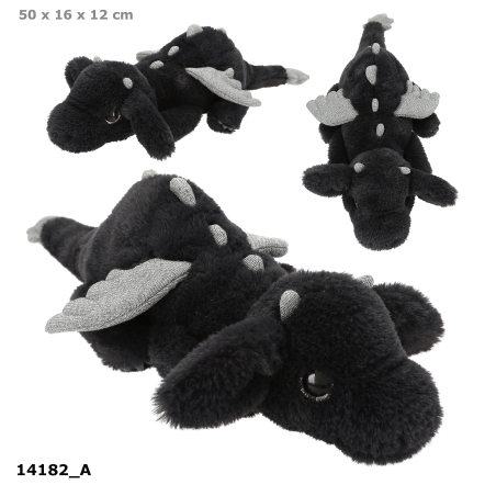 SNUKIS Plush Dragon Black