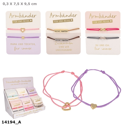 Freundschafts-Armbänder im Display