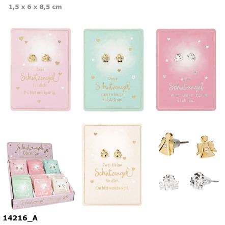 Schutzengel Ohrringe im Display