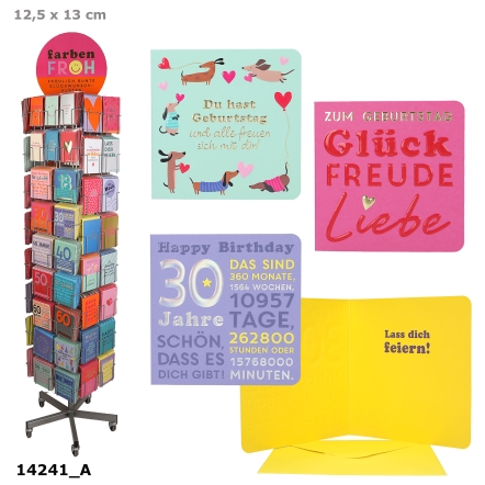 Klappkarten farbenFROH quadratisch