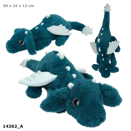 SNUKIS peluche di drago petrolio
