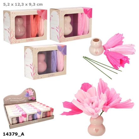 LOVIES vaso con set di fiori
