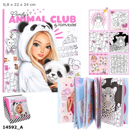 TOPModel libro da colorare Candy's Animal Club