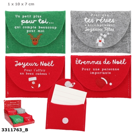 Enveloppe feutrine de Noël