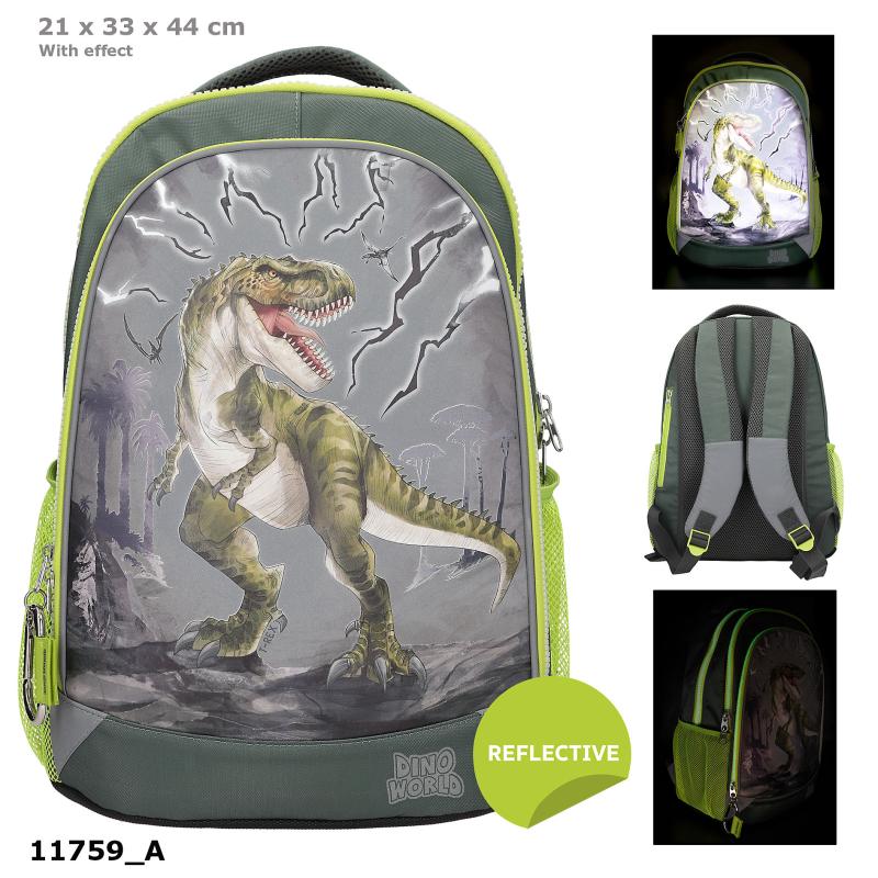 Dino World mochila escolar REFLECTOR