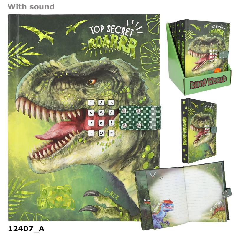 Dino World dagboek met geheime code